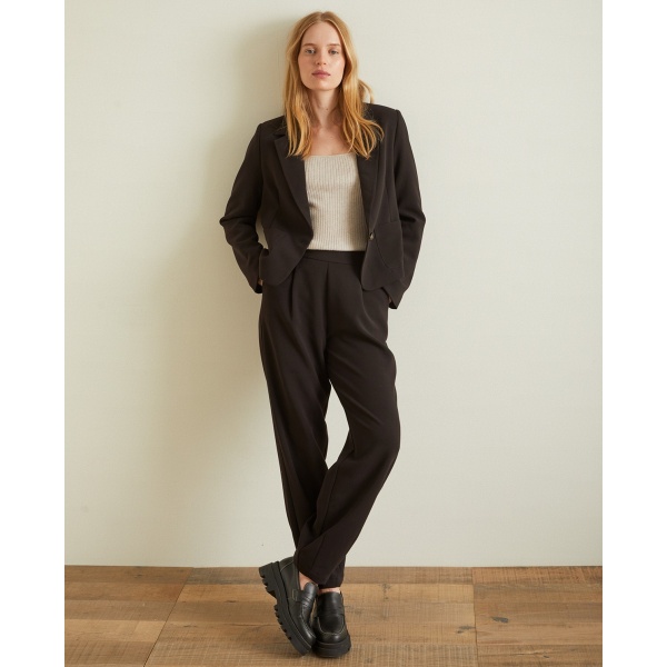 PLEATED TROUSERS BLACK