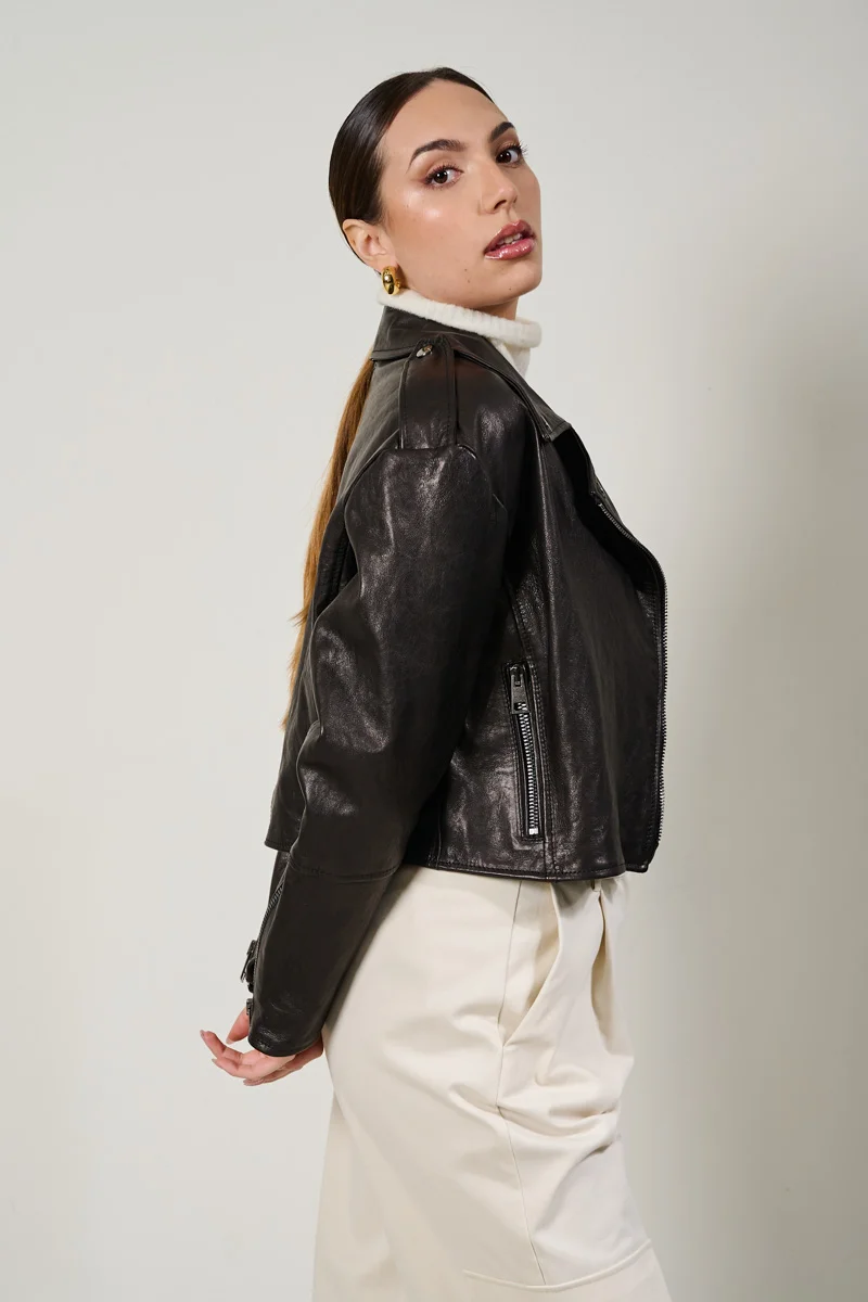 REAL LEATHER BIKER JACKET