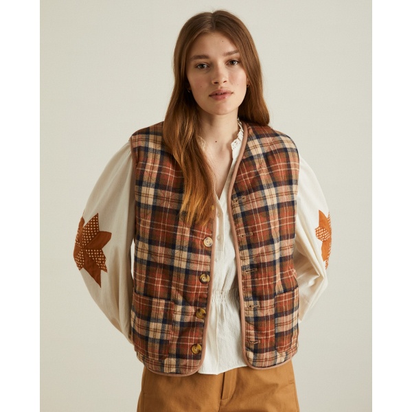 SHEARLING VEST CAMEL