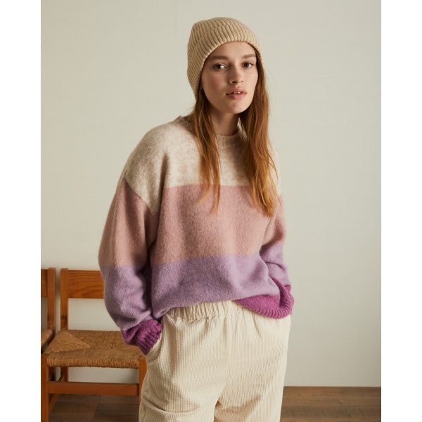 COLOUR-BLOCK SWEATER PINK