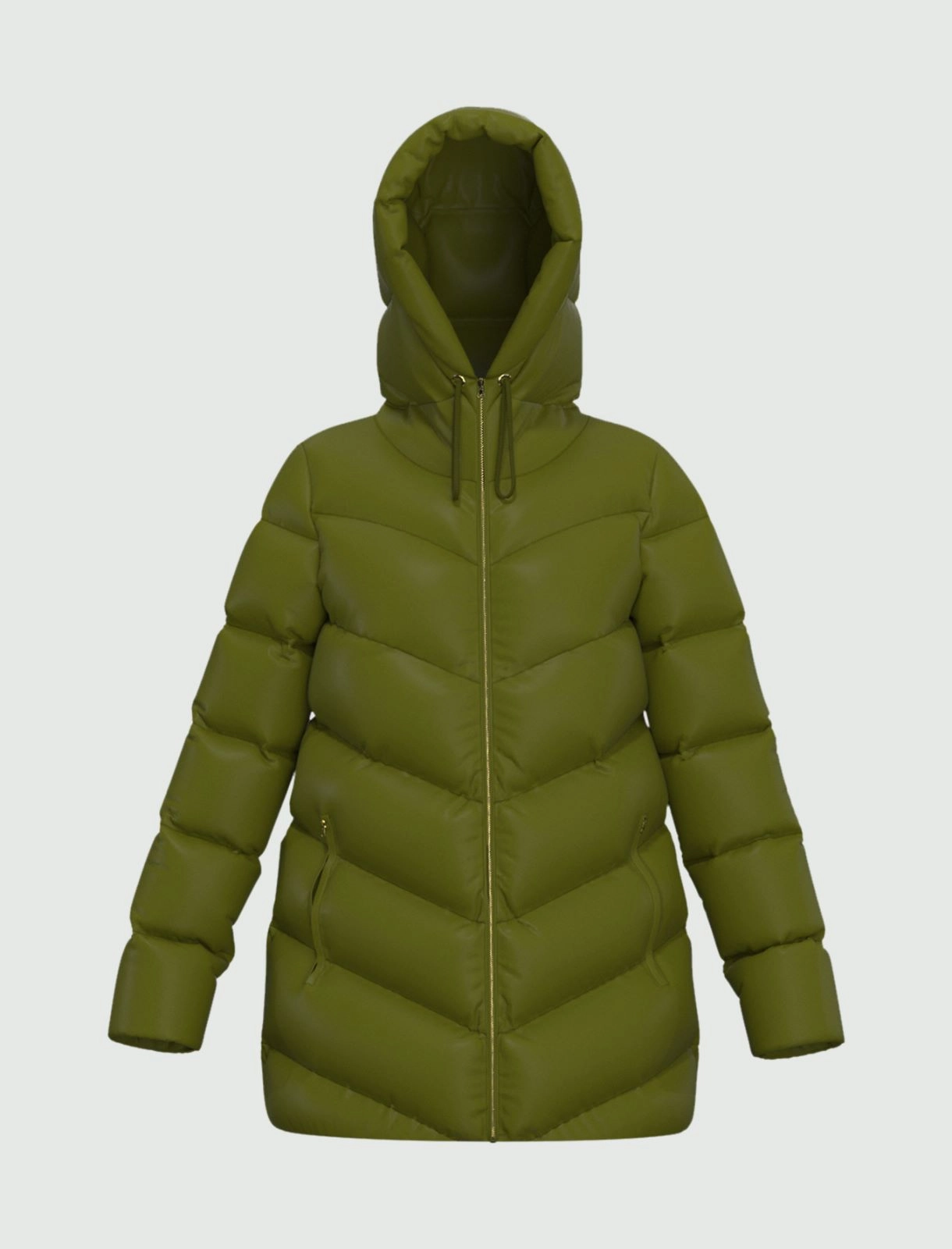 Hooded down jacket