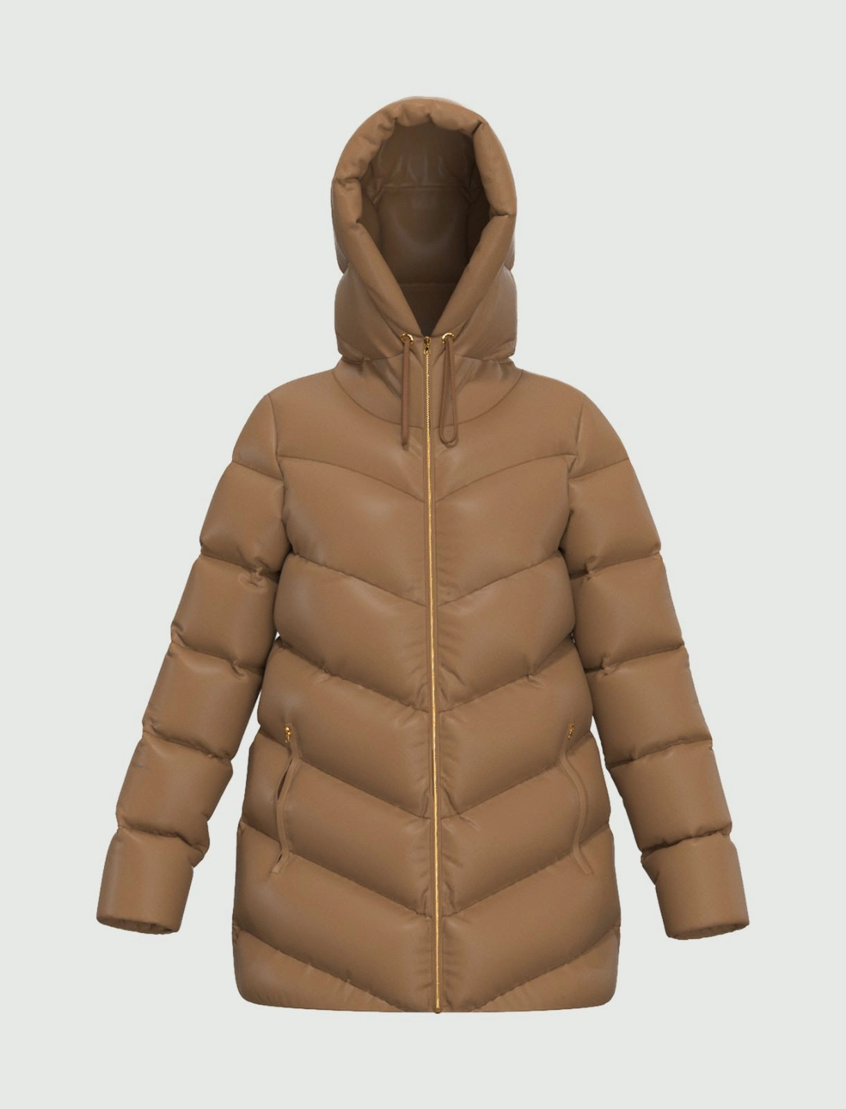 Hooded down jacket