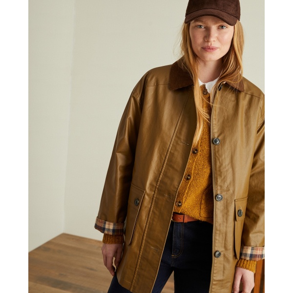 WATER REPELLENT JACKET CORDUROY NECK OLIVE