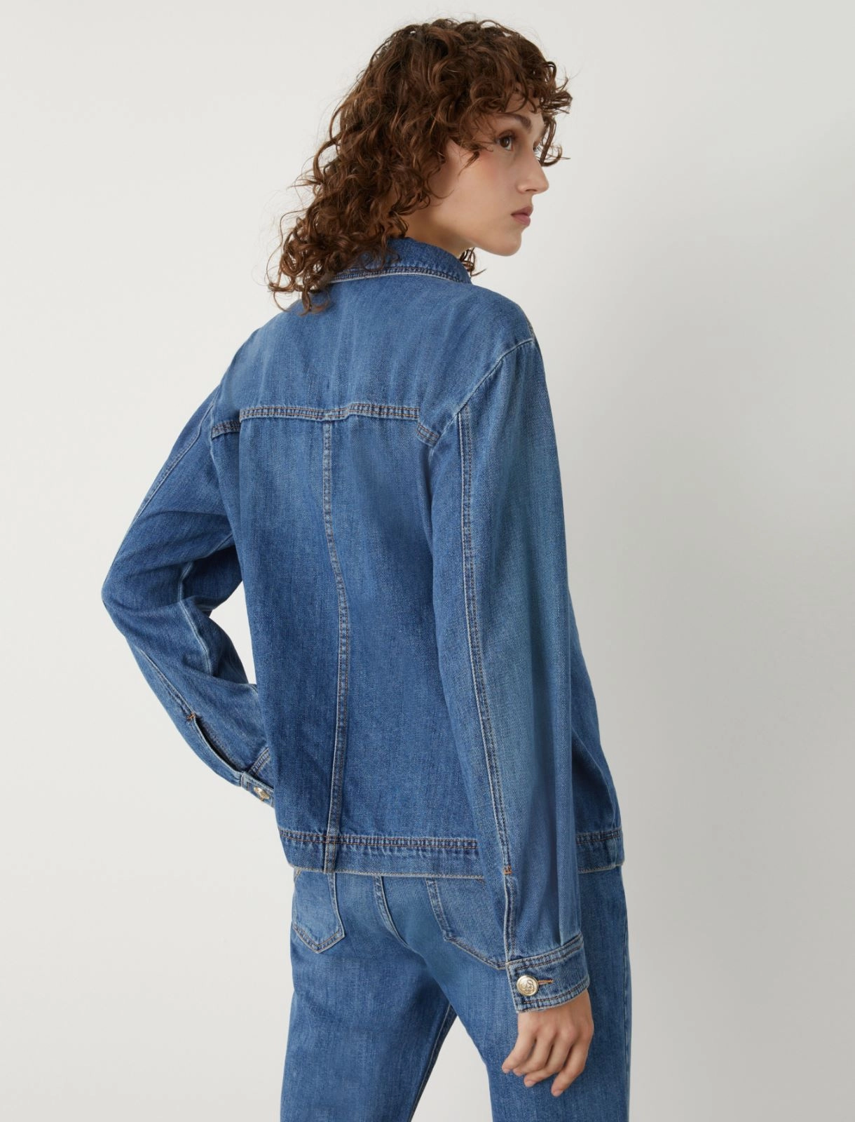 Denim shacket