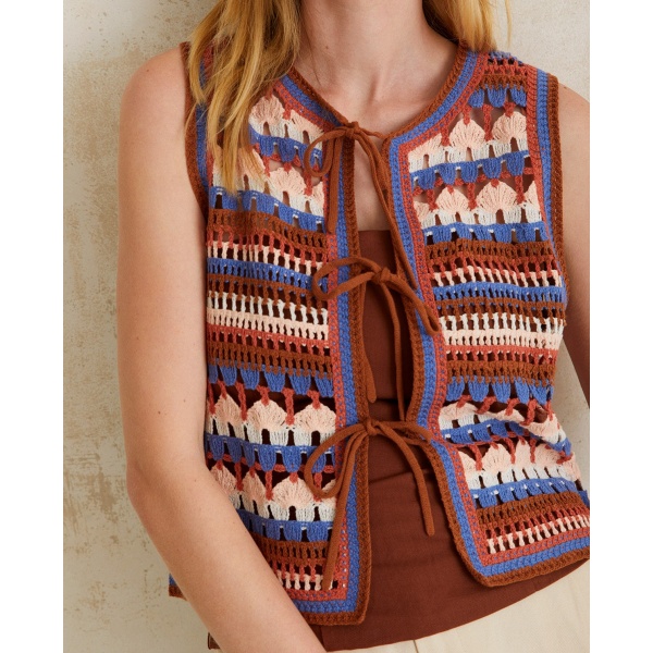 Multicolour Crochet Vest Tile