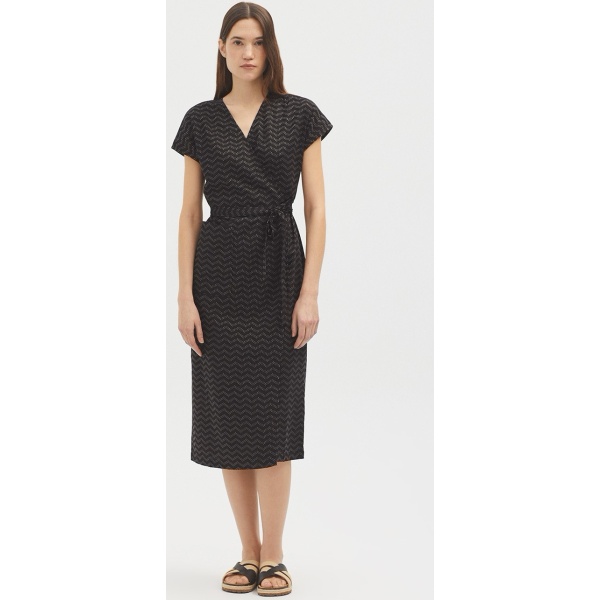 Jacquard wrap dress