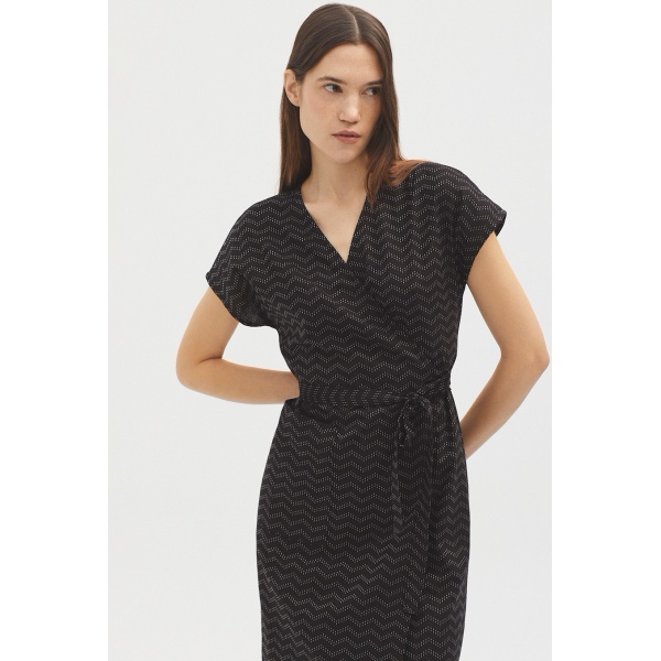 Jacquard wrap dress