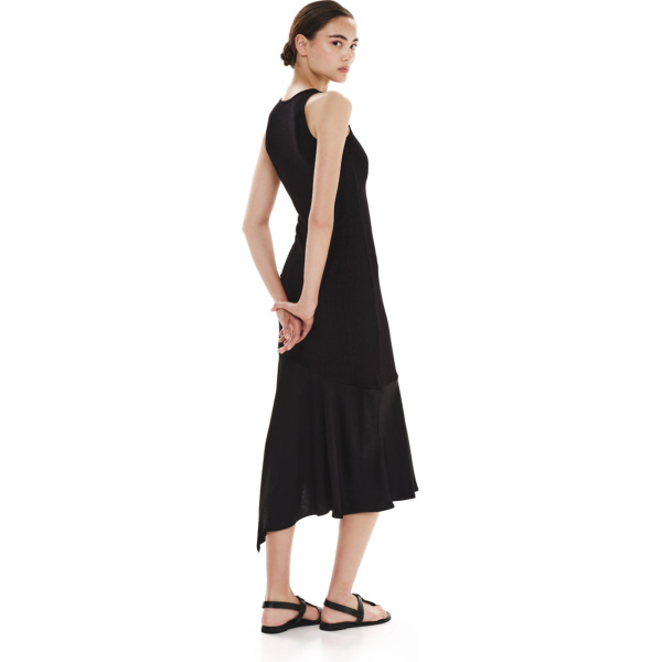 Asymmetrical Sleeveless Dress – Contrasting Natures