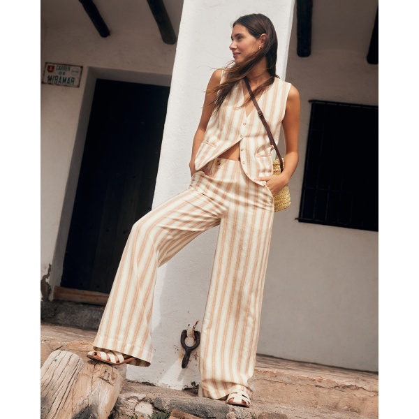 Striped Linen Pants Stripes