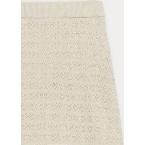 Crochet Midi Skirt Ecru