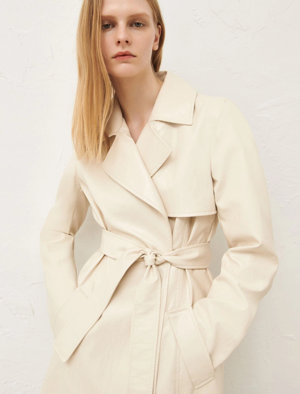 Double-breasted trench coat