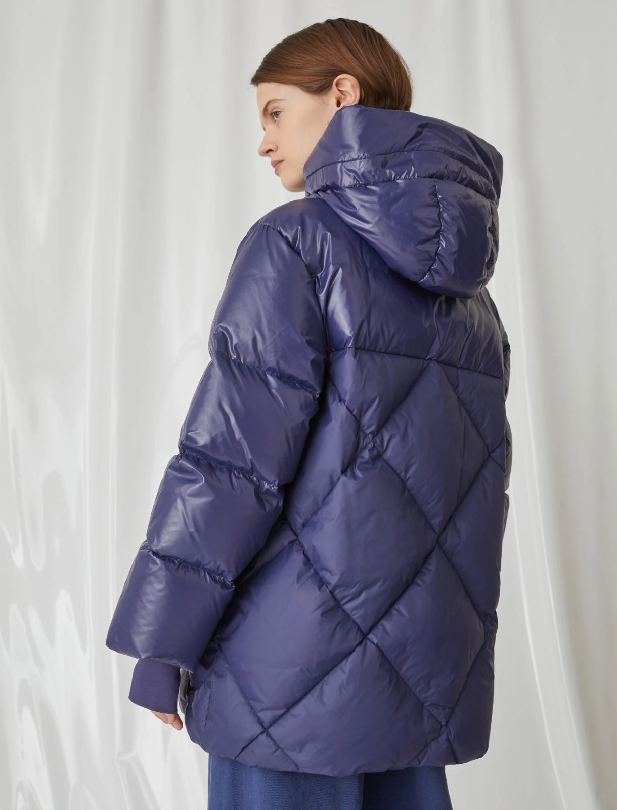 Hooded down jacket