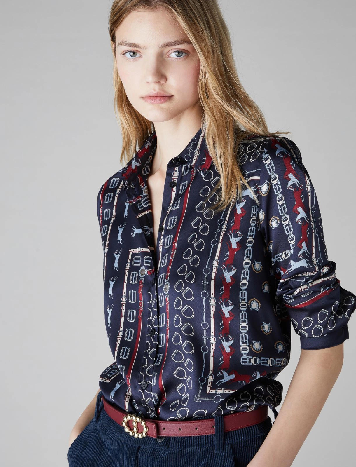 Patterned twill shirt