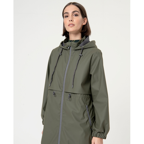 Waterproof parka with fleece lining Khaki