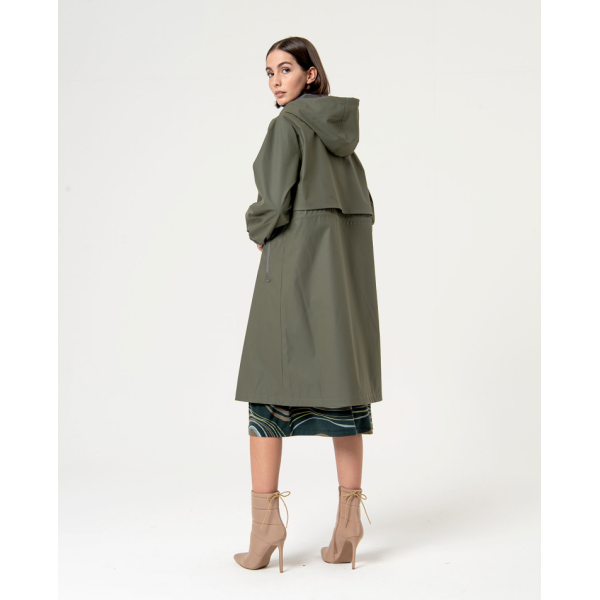 Waterproof parka with fleece lining Khaki