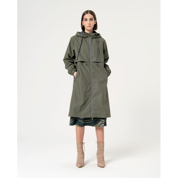 Waterproof parka with fleece lining Khaki