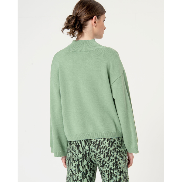 Oversize chunky knit sweater Green