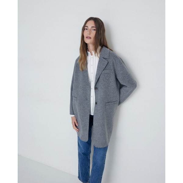 Handmade wool coat grey