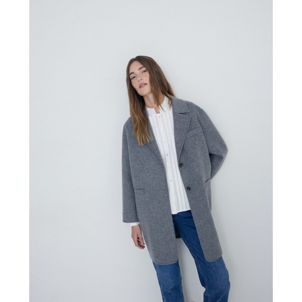 Handmade wool coat grey