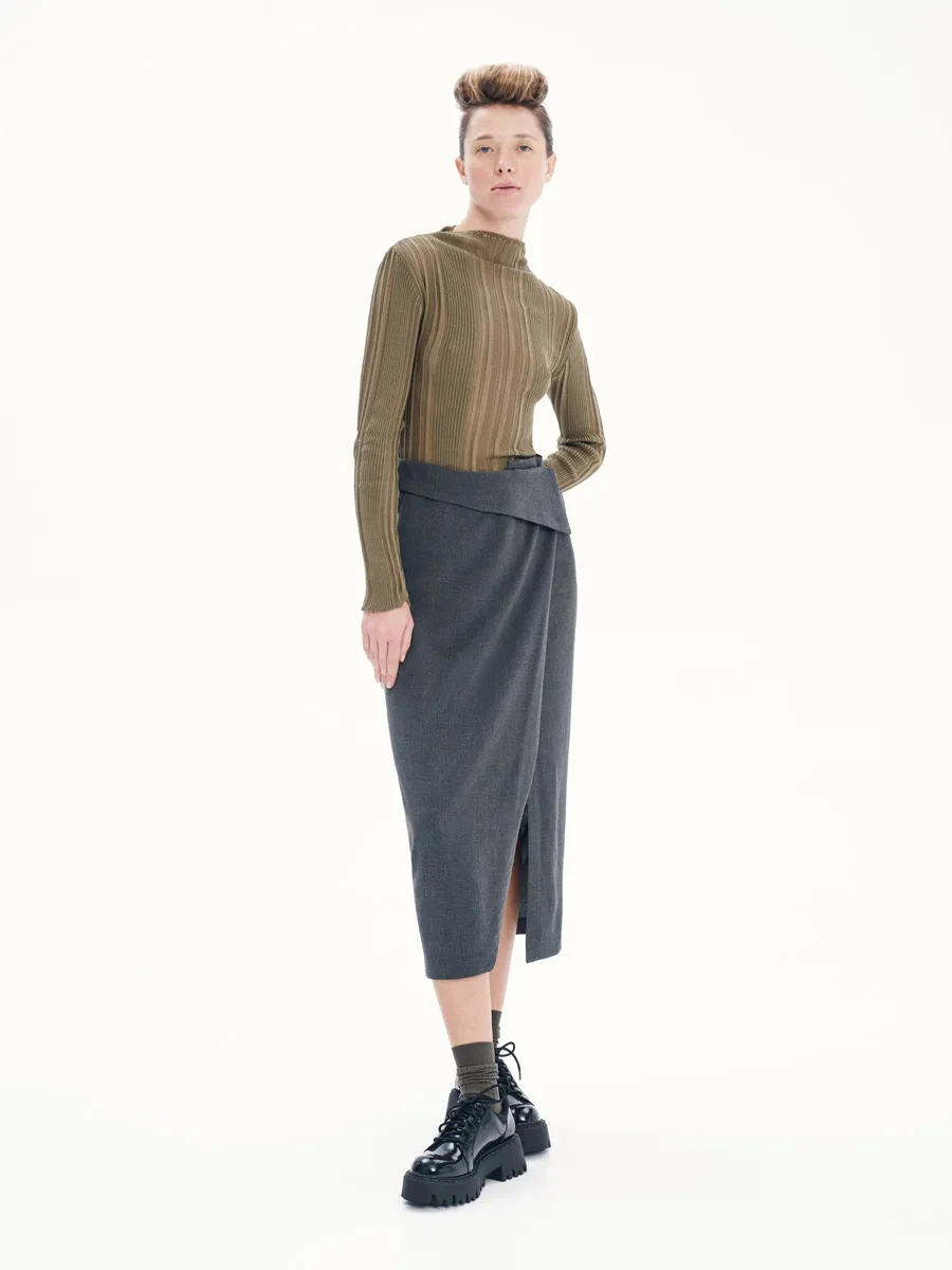 Midi High-Waisted Skirt