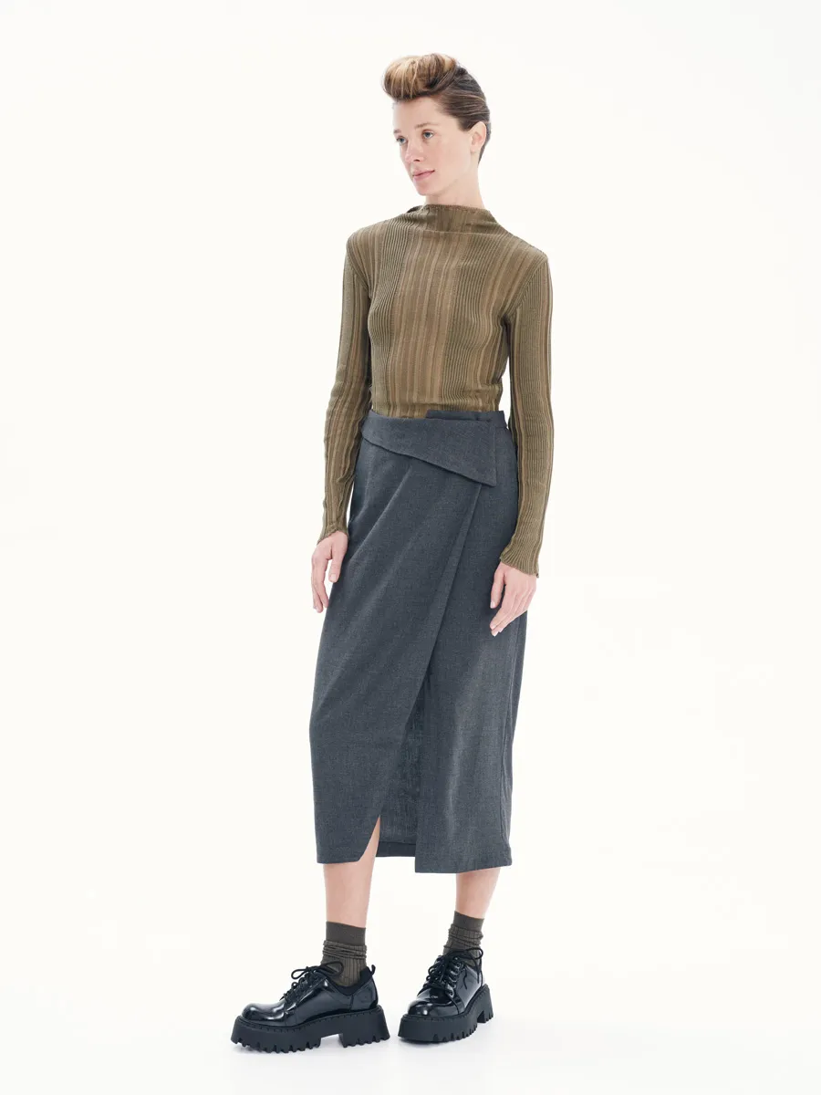 Midi High-Waisted Skirt