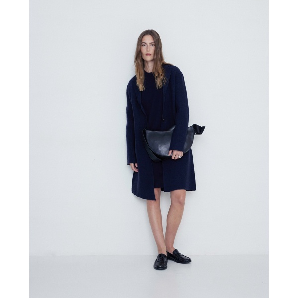 Wool midi dress navy