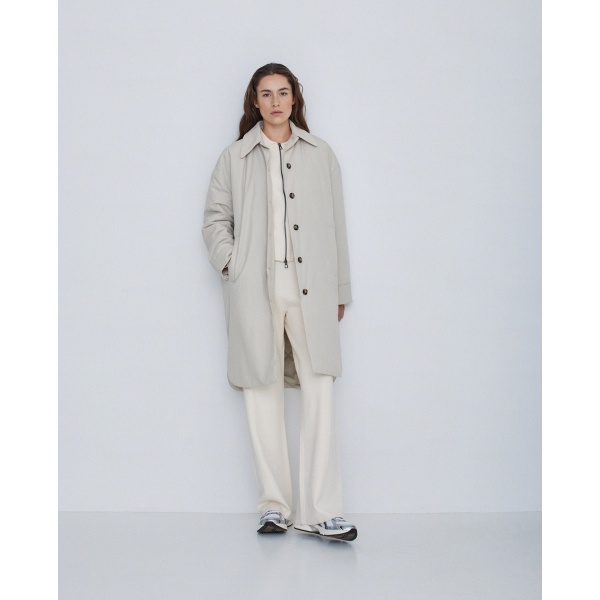 Long waterproof coat light beige