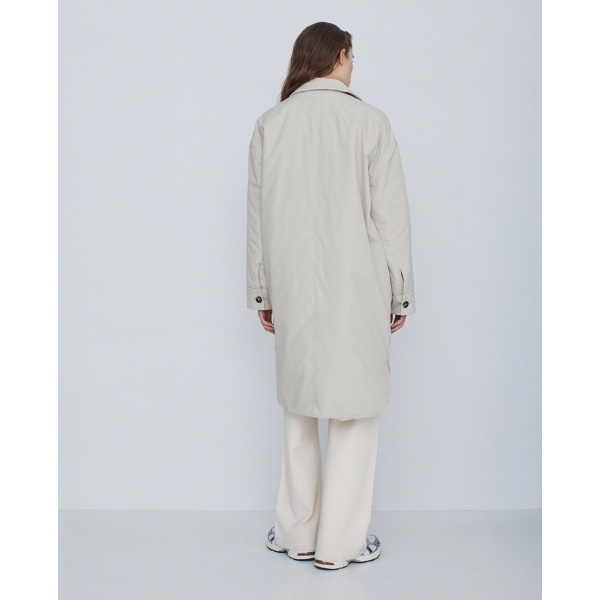 Long waterproof coat light beige