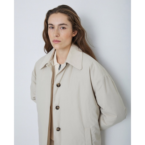 Long waterproof coat light beige