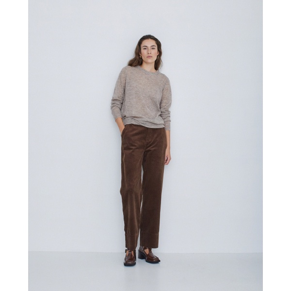 Corduroy suit trousers brown