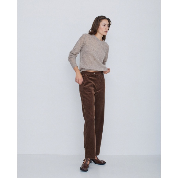 Corduroy suit trousers brown