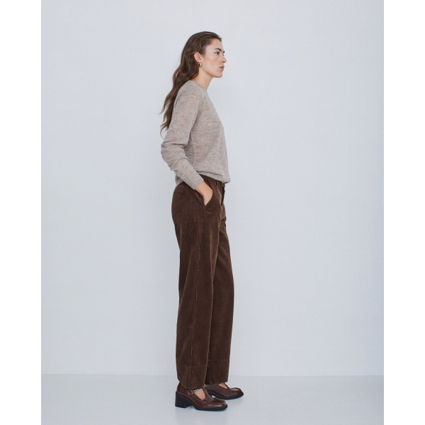 Corduroy suit trousers brown