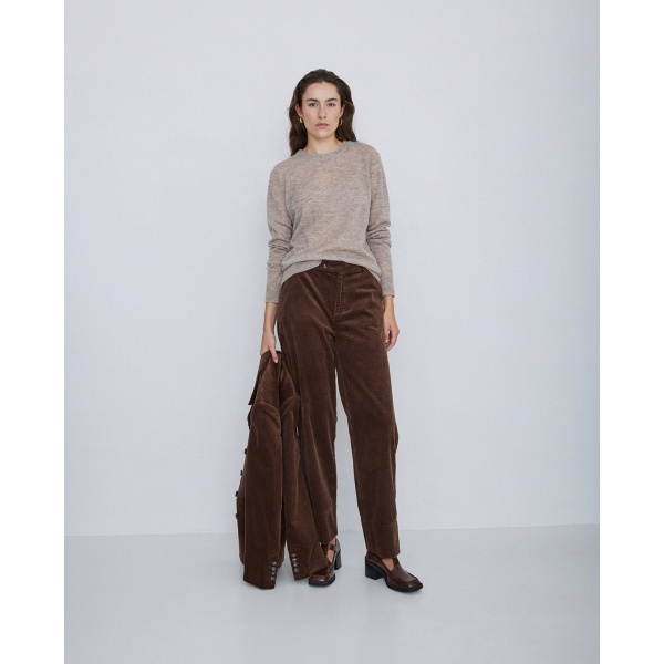 Corduroy suit trousers brown