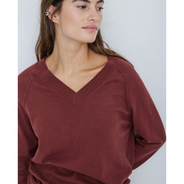 V-neck wool sweater