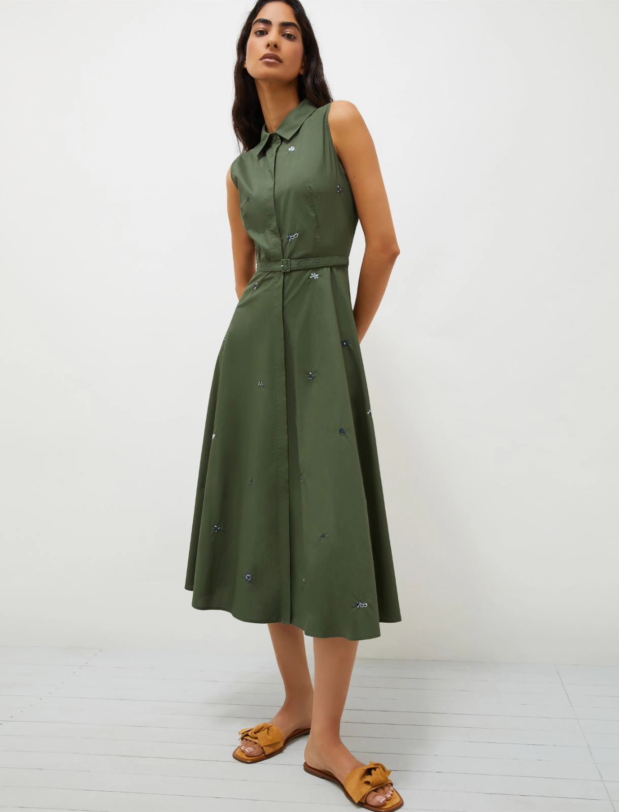 Fit-and-flare dress - Green