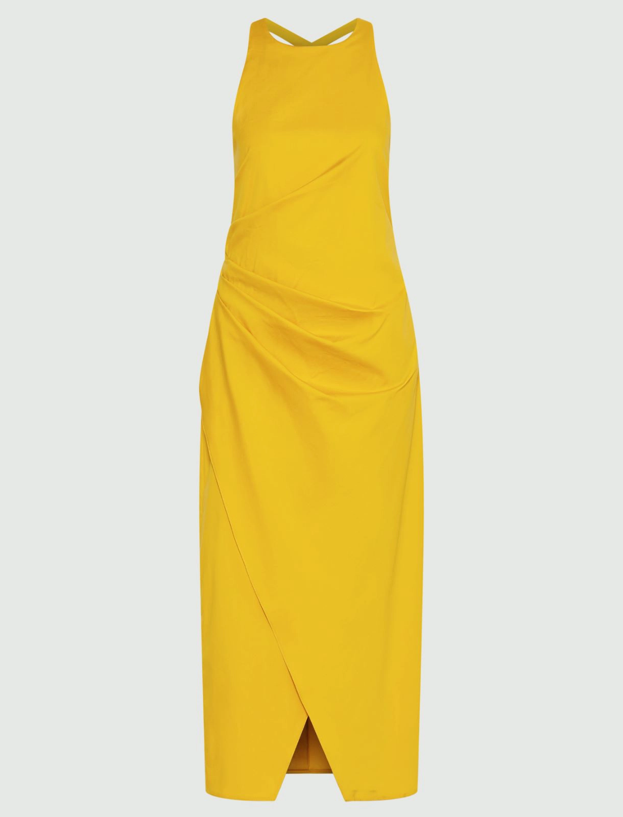 Envers satin dress - YELLOW