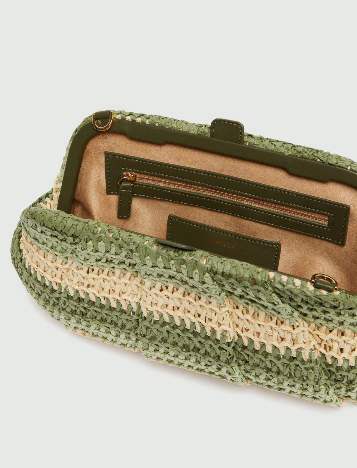 Multicoloured clutch - Green