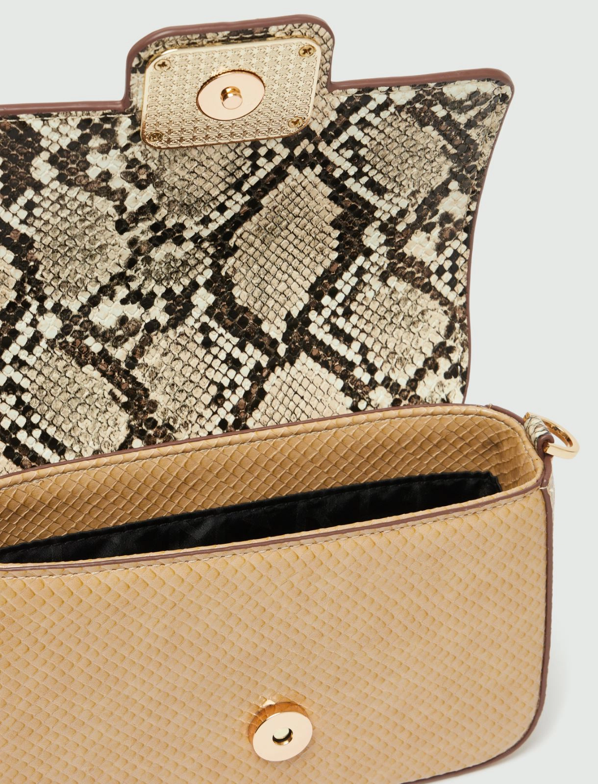 Small python-print Le Muse bag - STONE