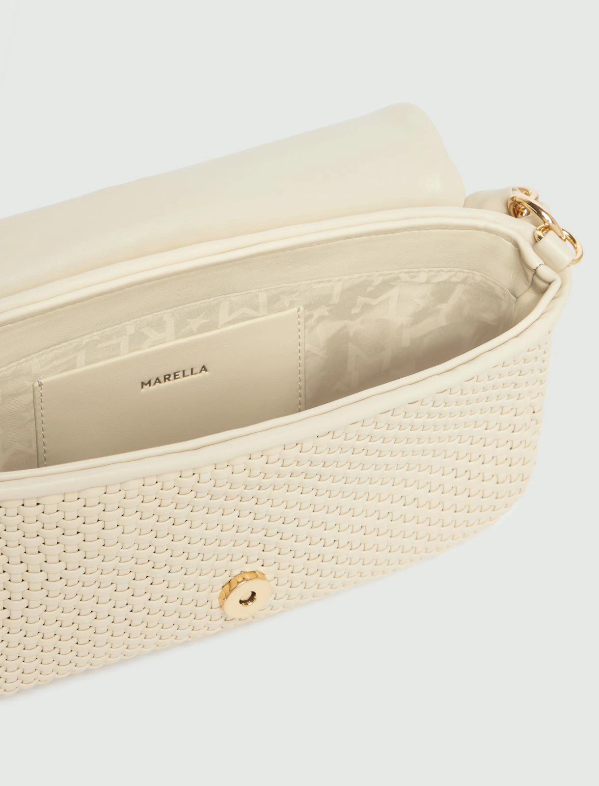 Medium woven Le Muse bag - WHITE