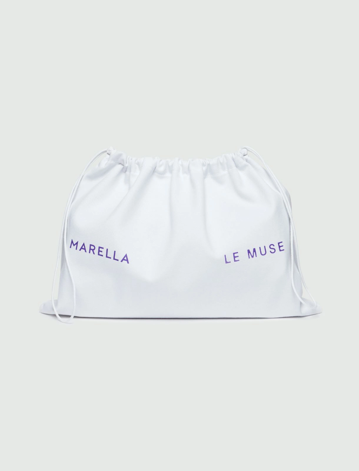 Medium woven Le Muse bag - WHITE