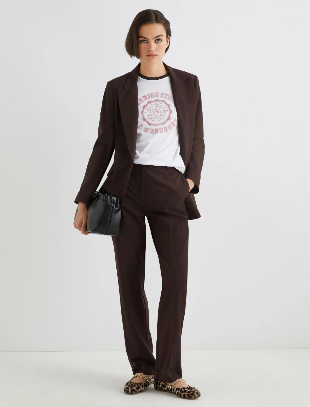 Stretch blazer - BROWN