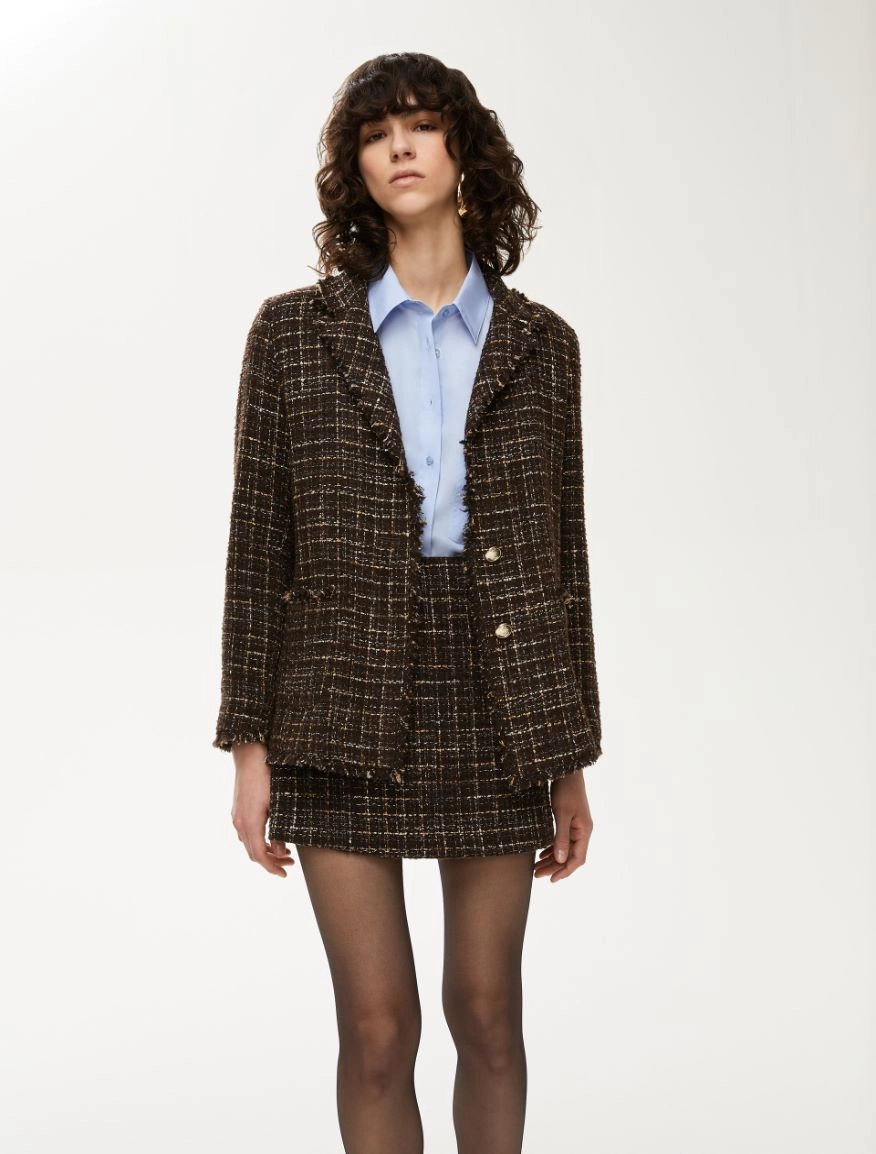 BASKETWEAVE BLAZER Brown