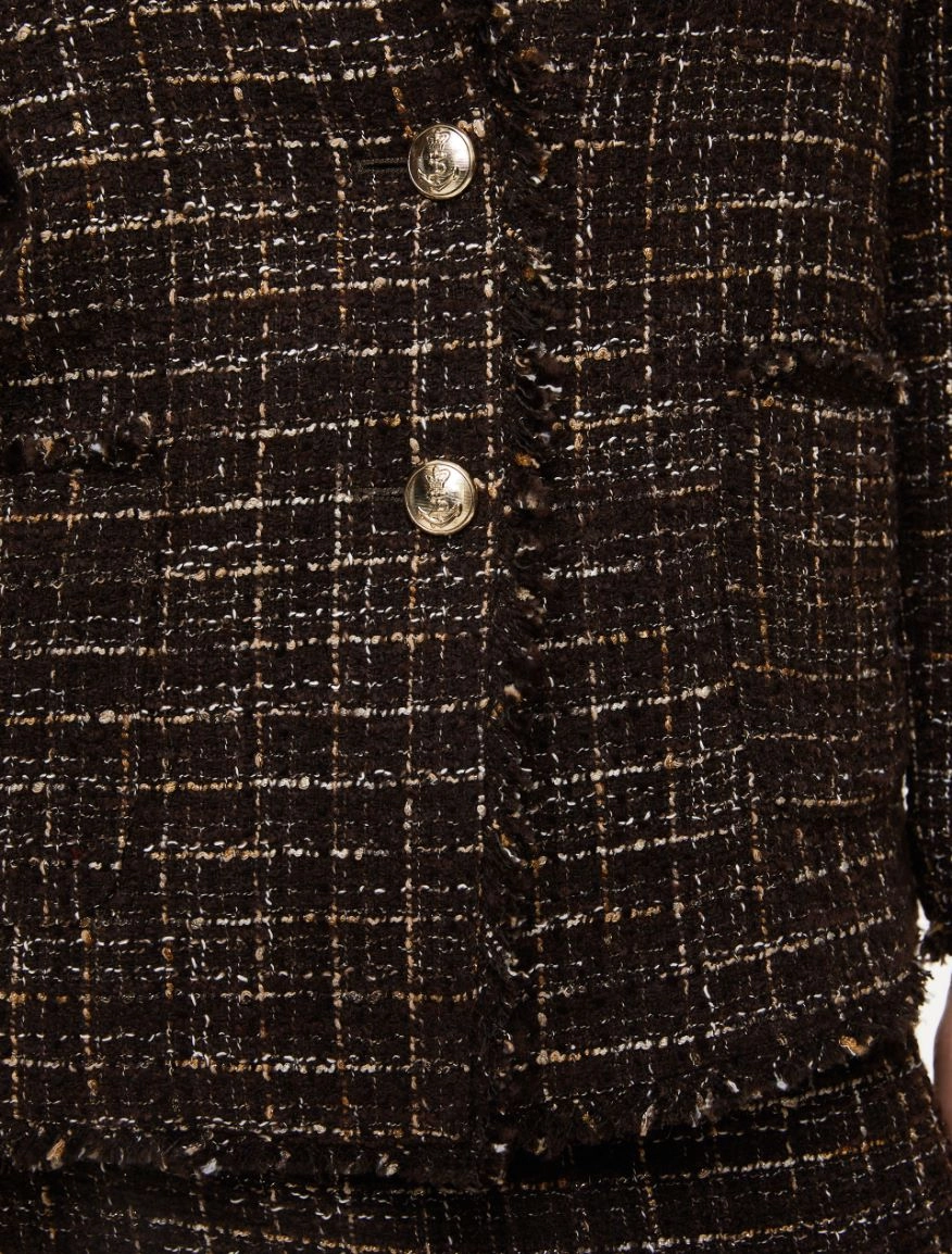 BASKETWEAVE BLAZER Brown