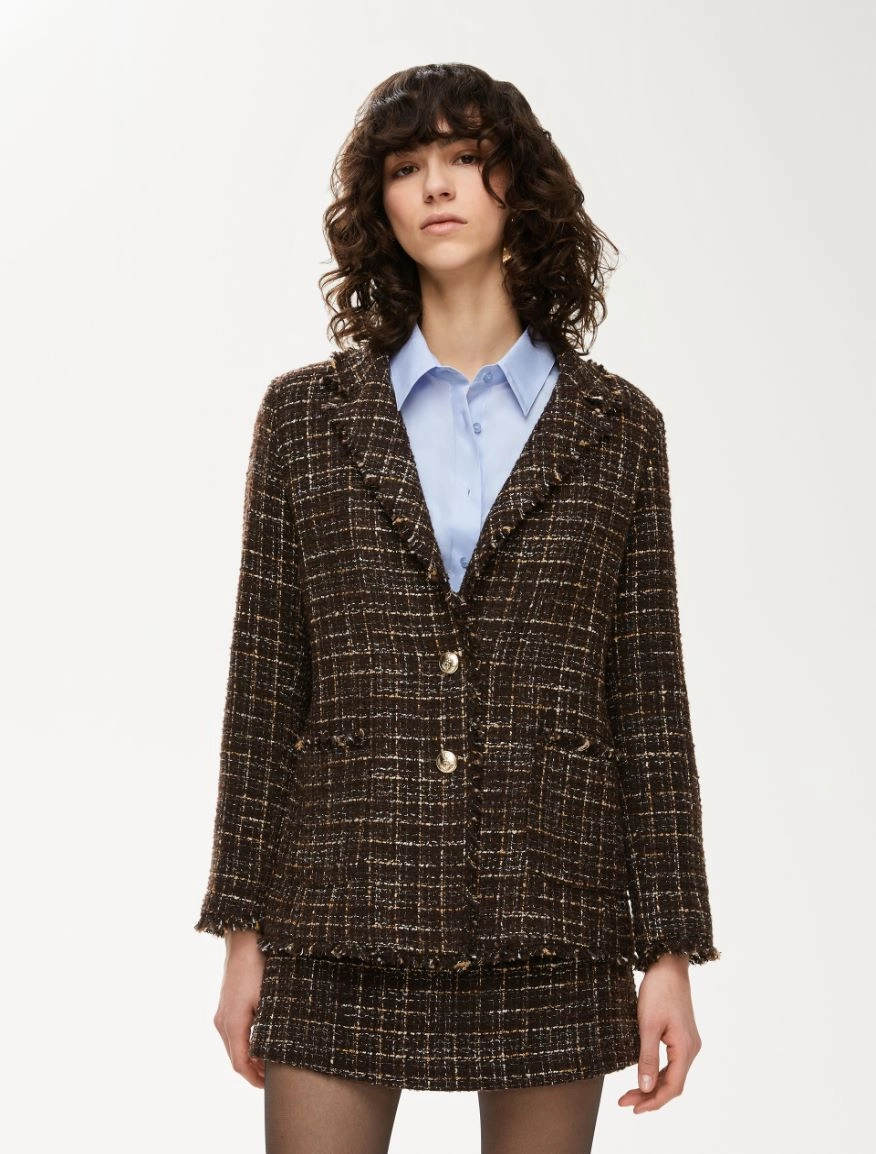 BASKETWEAVE BLAZER Brown
